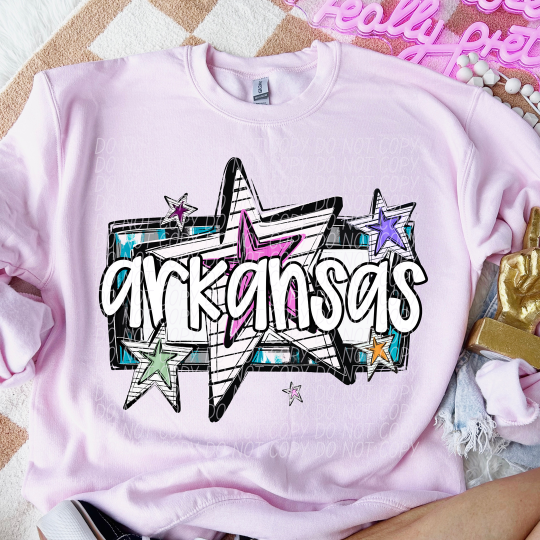 Bright Stars States DTF Print