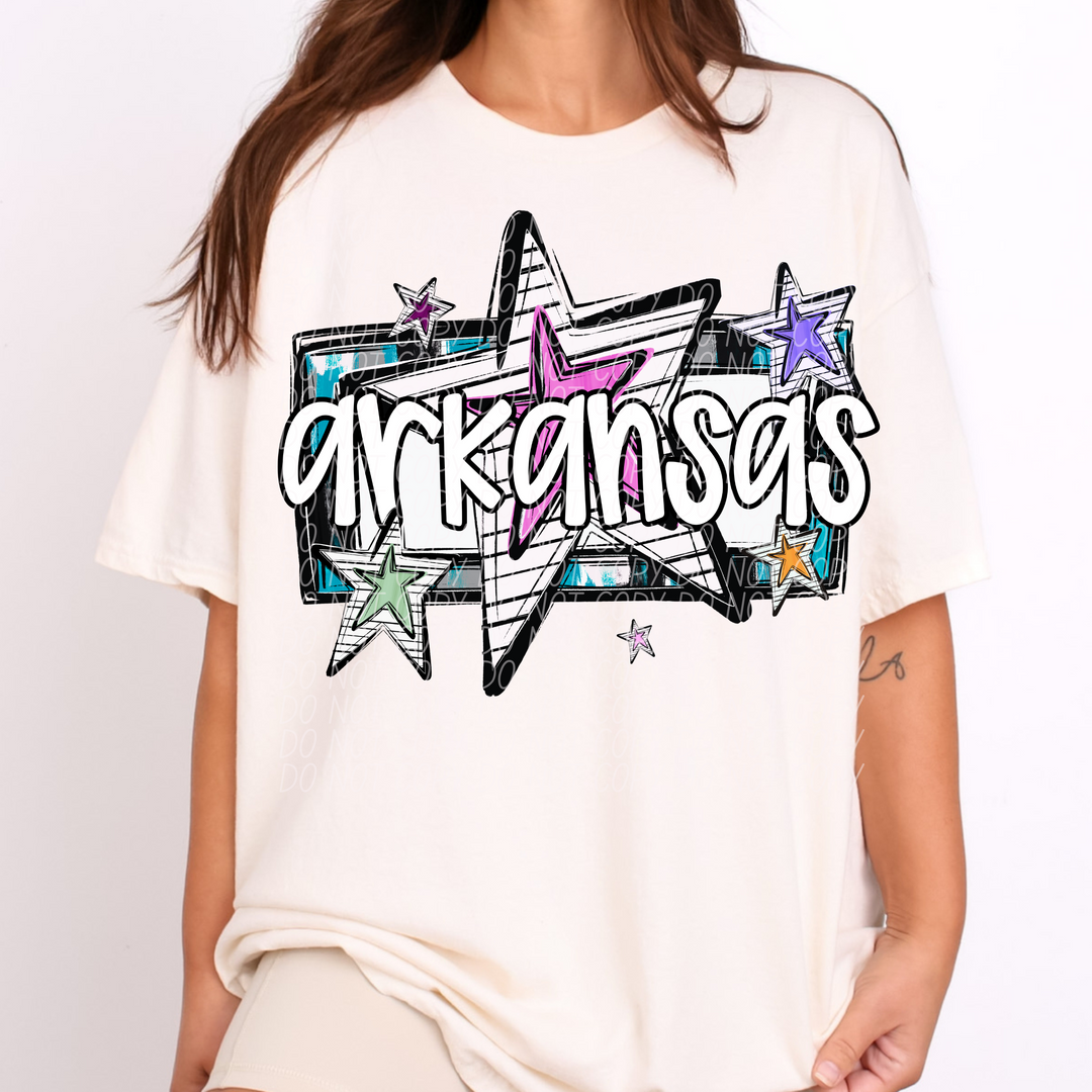 Bright Stars States DTF Print