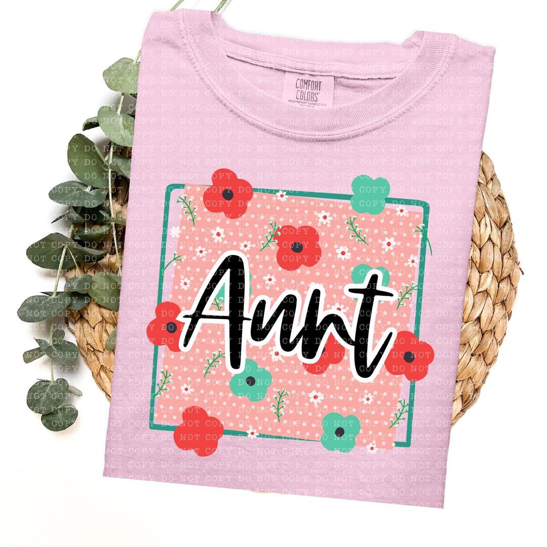 Floral Dotted Titles DTF Print