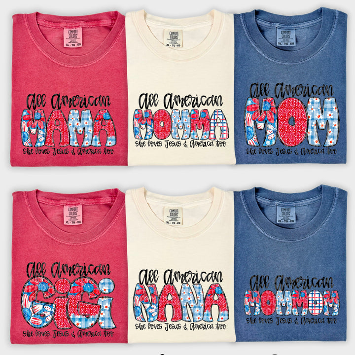 She Loves Jesus And America Too Collection DTF Print