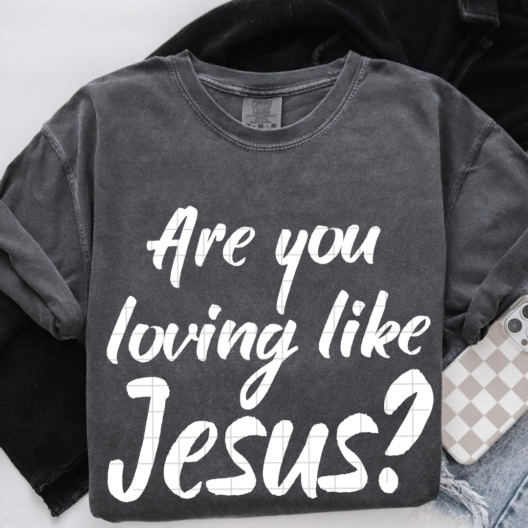 Are You Loving Like Jesus DTF Print