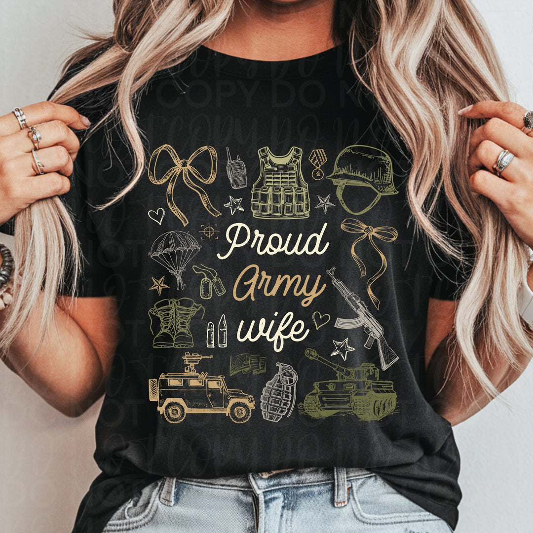 Proud Army Wife DTF Print