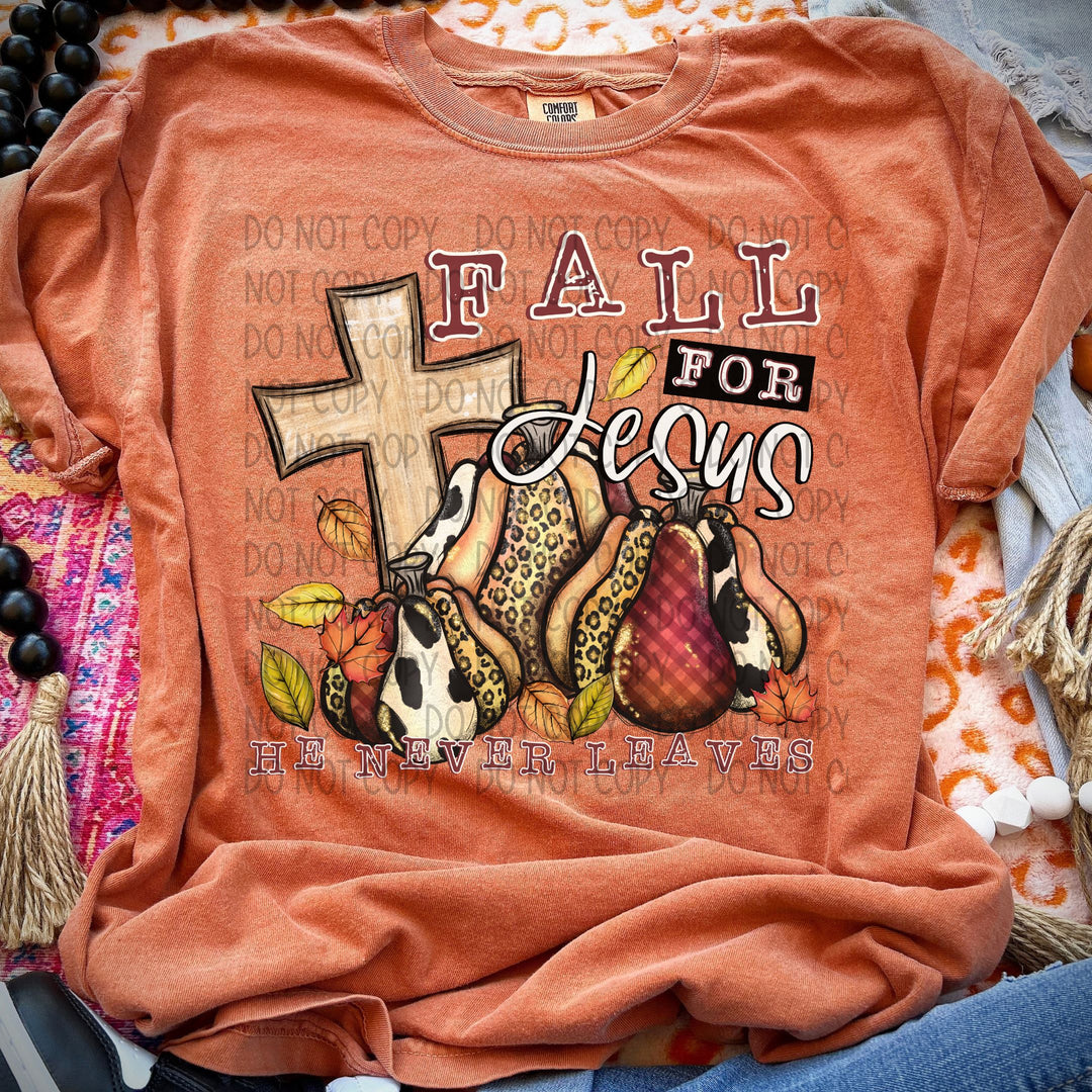 Fall For Jesus DTF Print