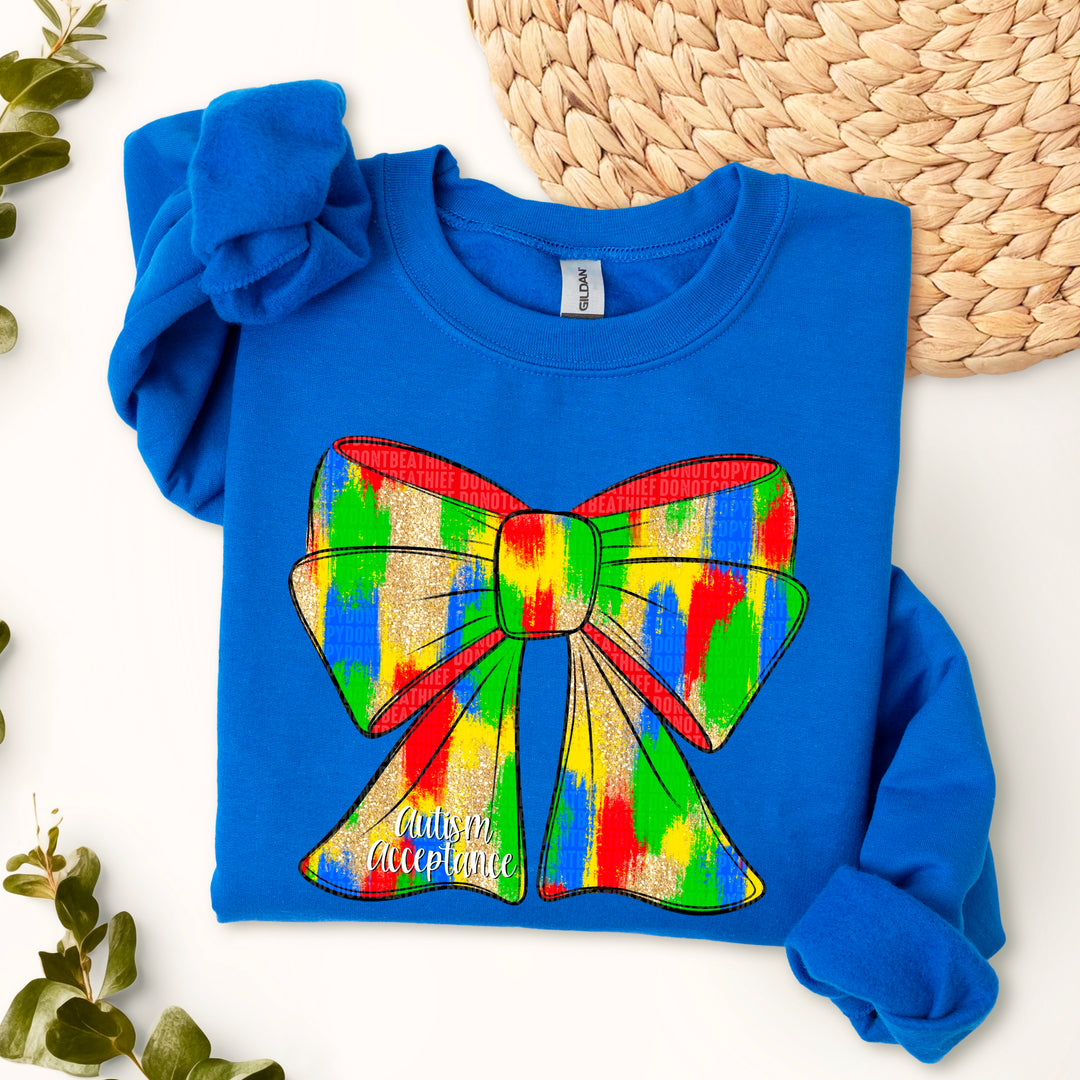 Autism Bow DTF Print