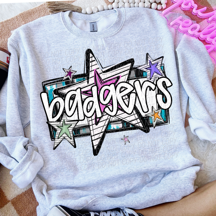 Bright Stars Mascots Youth DTF Print