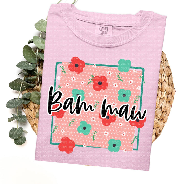 Floral Dotted Titles DTF Print