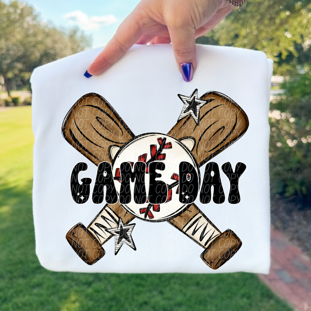 Baseball Game Day DTF Print