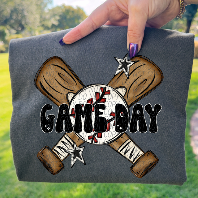Baseball Game Day DTF Print