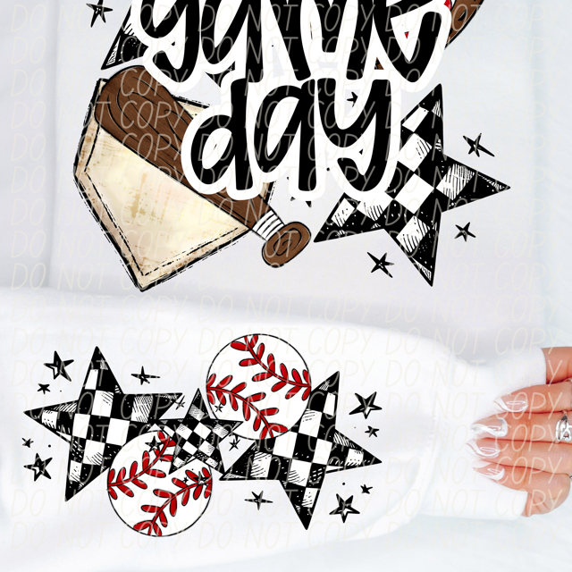 Game Day Sports Checkered Stars Set DTF Print