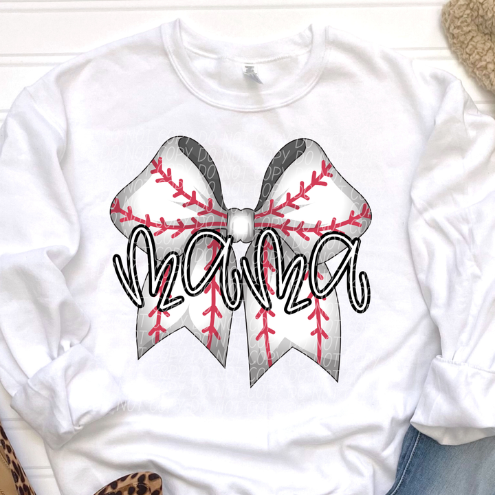 Mama Sports Bow DTF Print