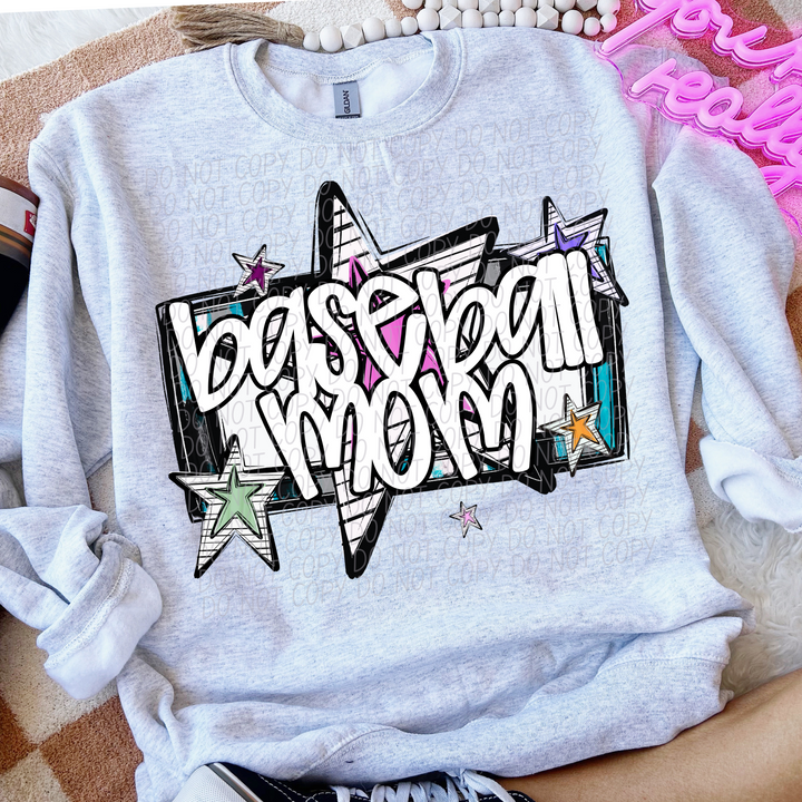 Bright Stars Sports Mom DTF Print