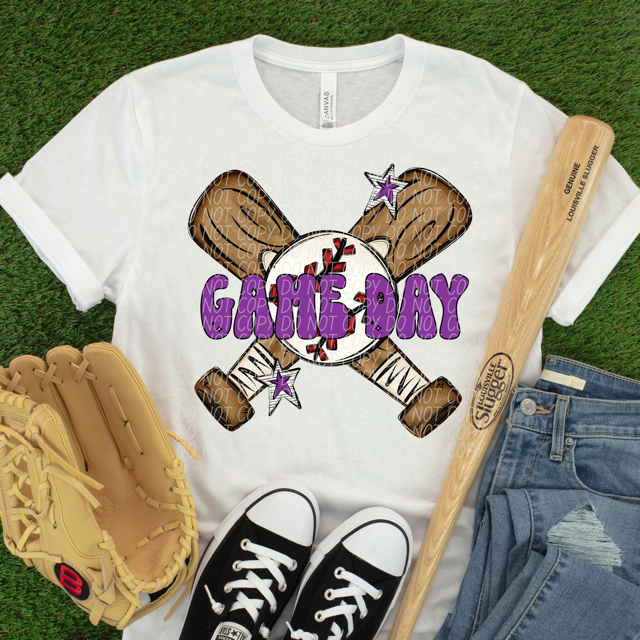 Baseball Game Day DTF Print