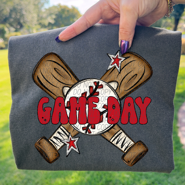 Baseball Game Day DTF Print