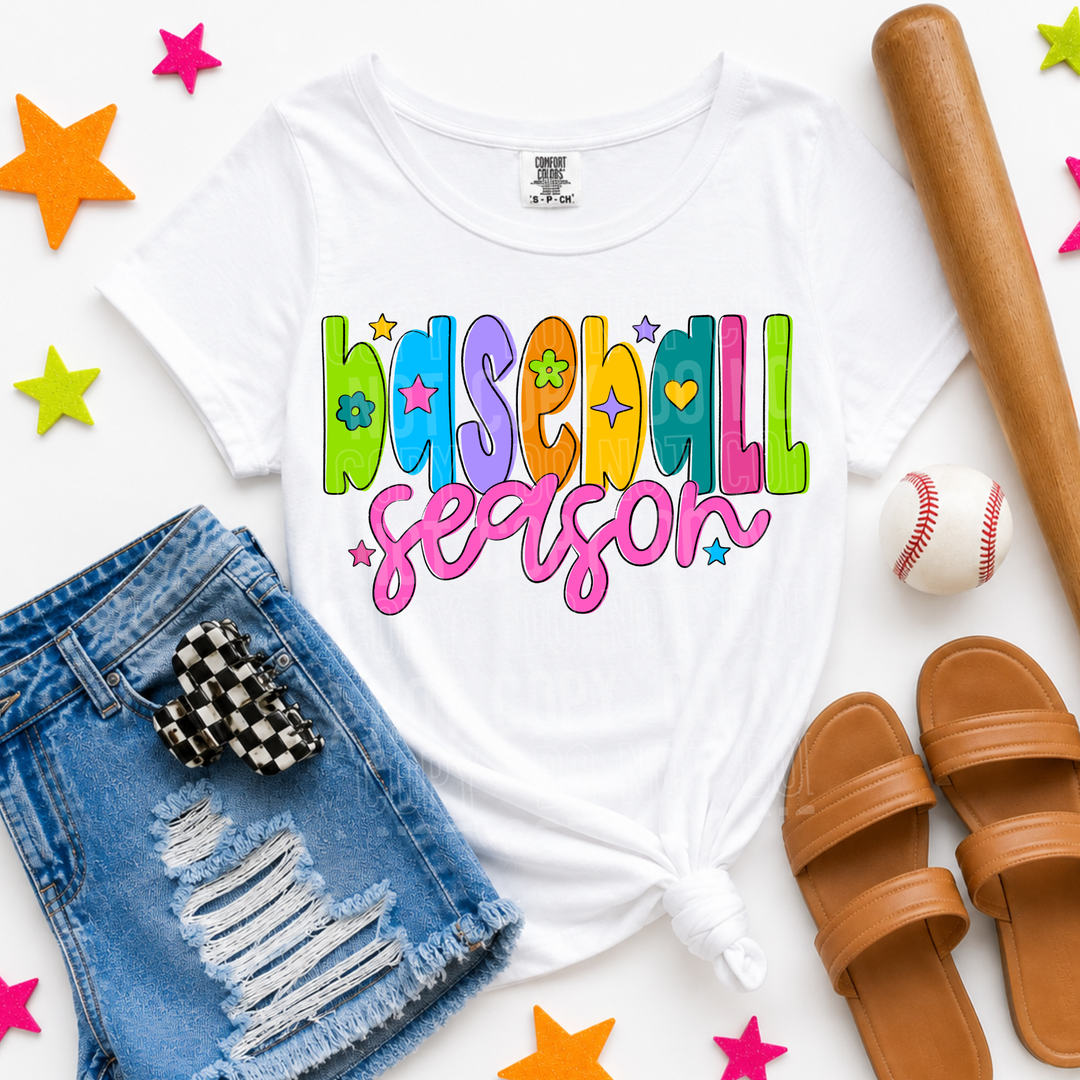 Baseball Season DTF Print