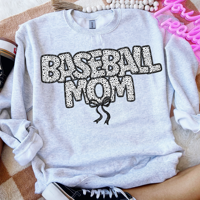 Dot Sports Mom with Bow DTF Print