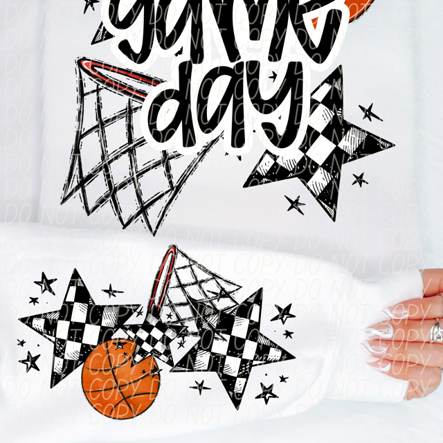 Game Day Sports Checkered Stars Set DTF Print