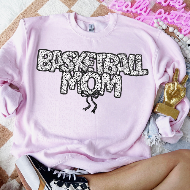 Dot Sports Mom with Bow DTF Print