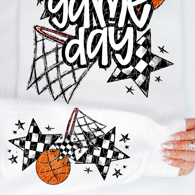 Game Day Sports Checkered Stars Set DTF Print