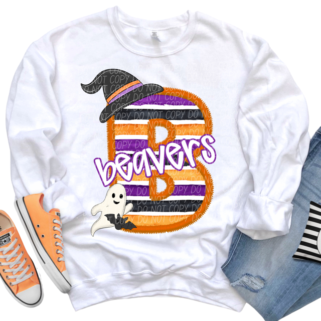 Halloween Striped Mascots DTF Print