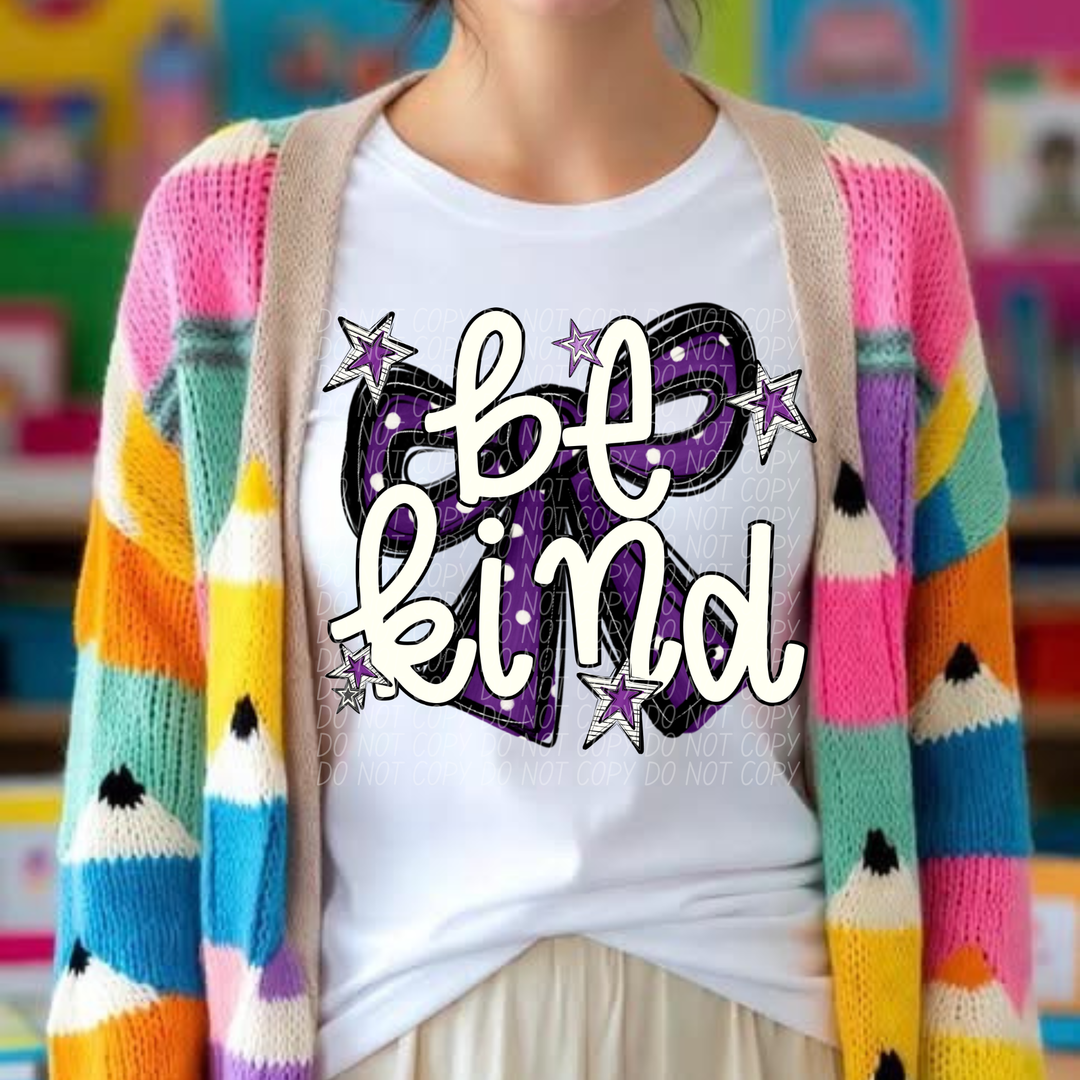 Be Kind Bow DTF Print