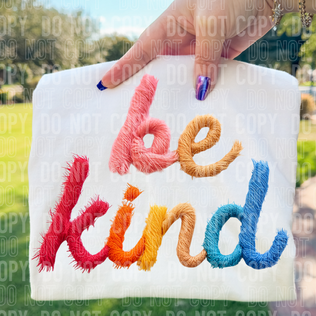 Be Kind Faux Yarn DTF Print