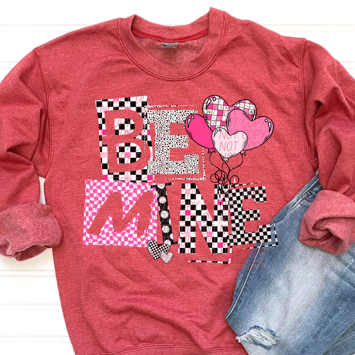 Be Mine Checker DTF Print