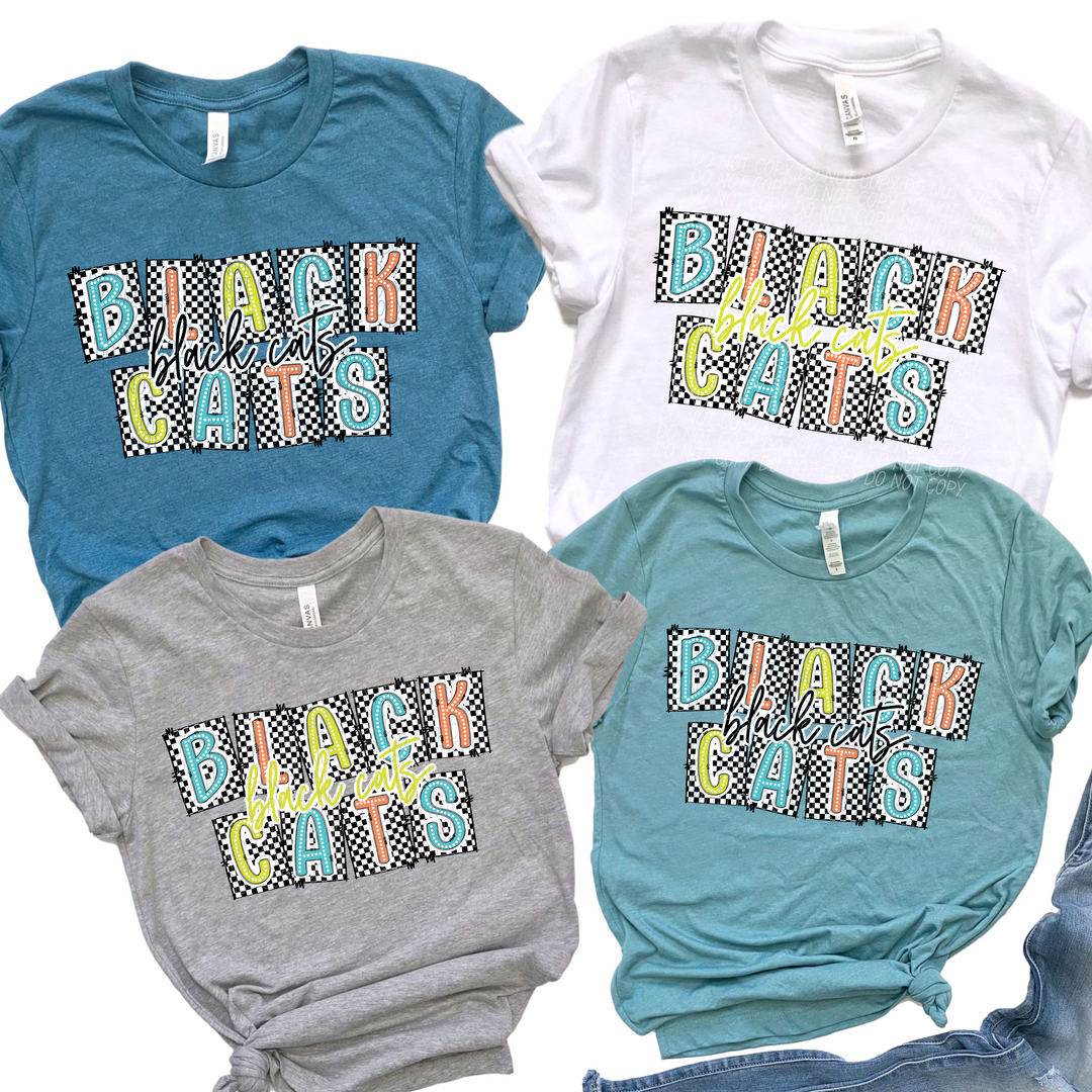 Checker Block Mascots DTF Print