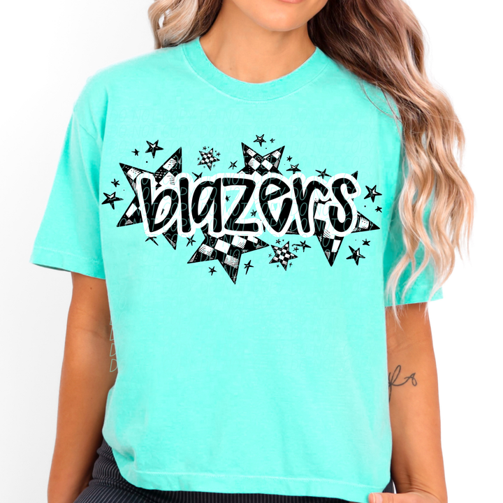 Checker Stars Mascots Youth DTF Print