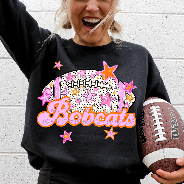 Pink Football DTF Print