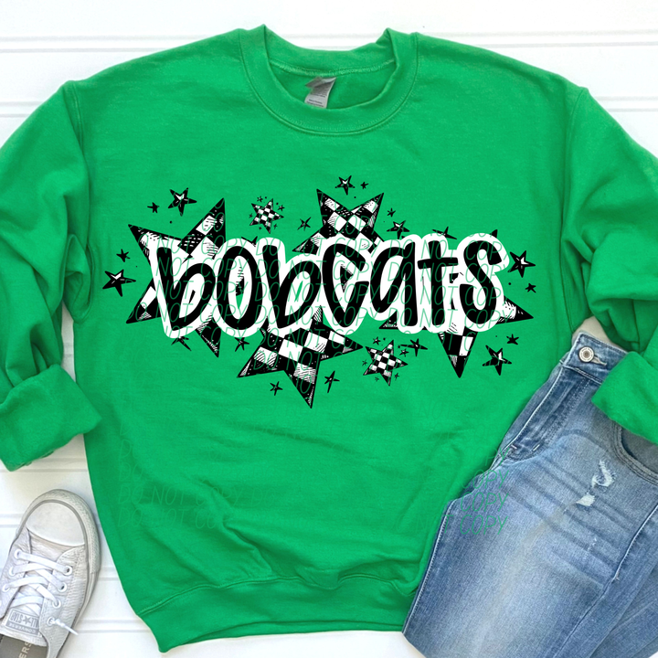 Checker Stars Mascots Youth DTF Print