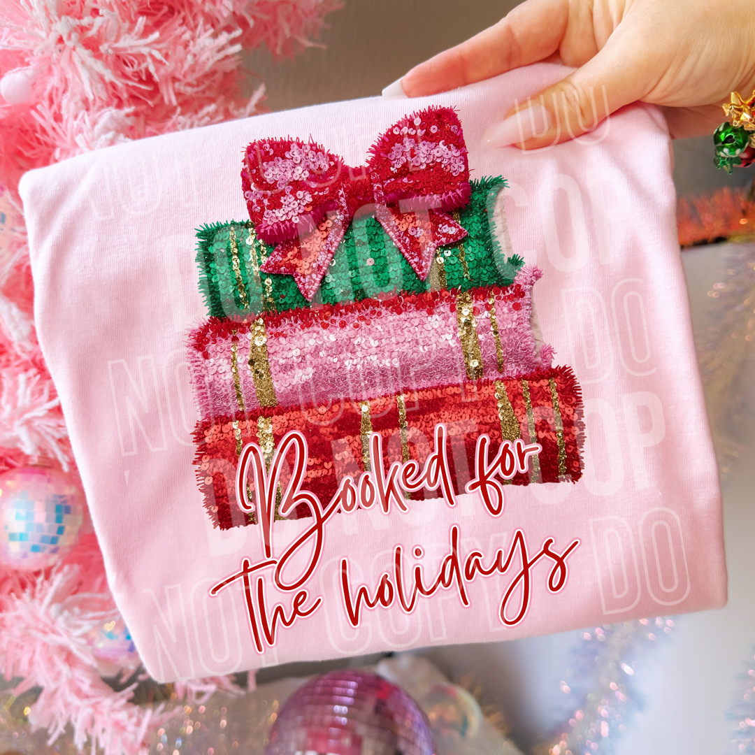 Booked For The Holidays DTF Print