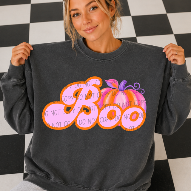 Boo Pumpkin DTF Print