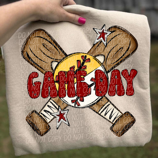 Split Baseball / Softball Game Day DTF Print