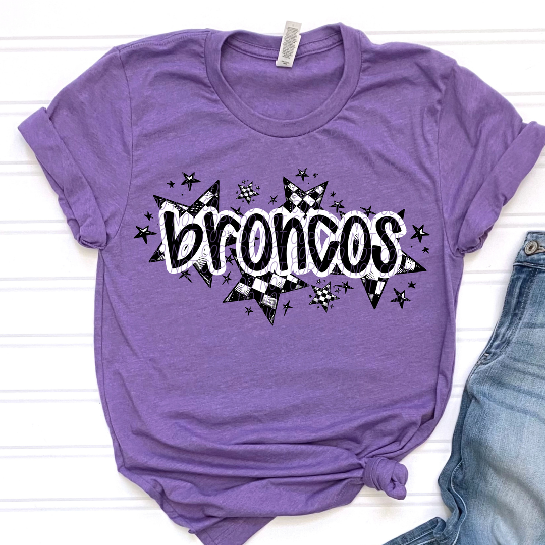 Checker Stars Mascots Youth DTF Print