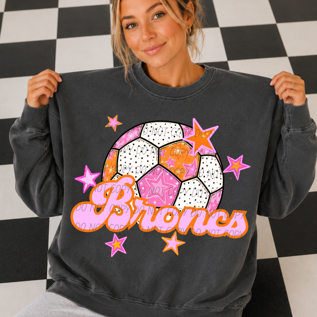 Pink Soccer DTF Print