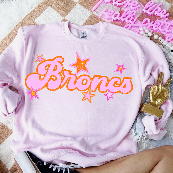 Pink and Orange Mascots DTF Print