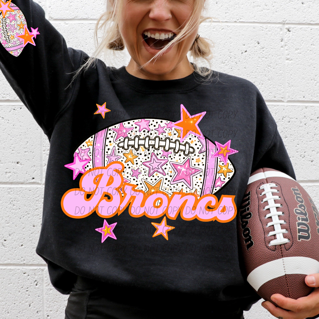 Pink Football DTF Print