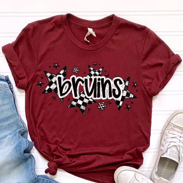 Checker Stars Mascots Youth DTF Print