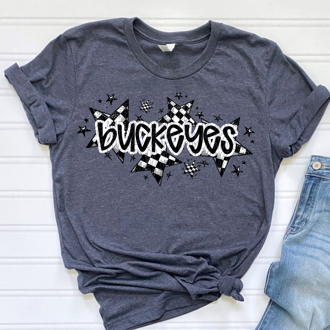 Checker Stars Mascots Youth DTF Print