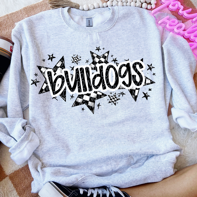 Checker Stars Mascots Youth DTF Print