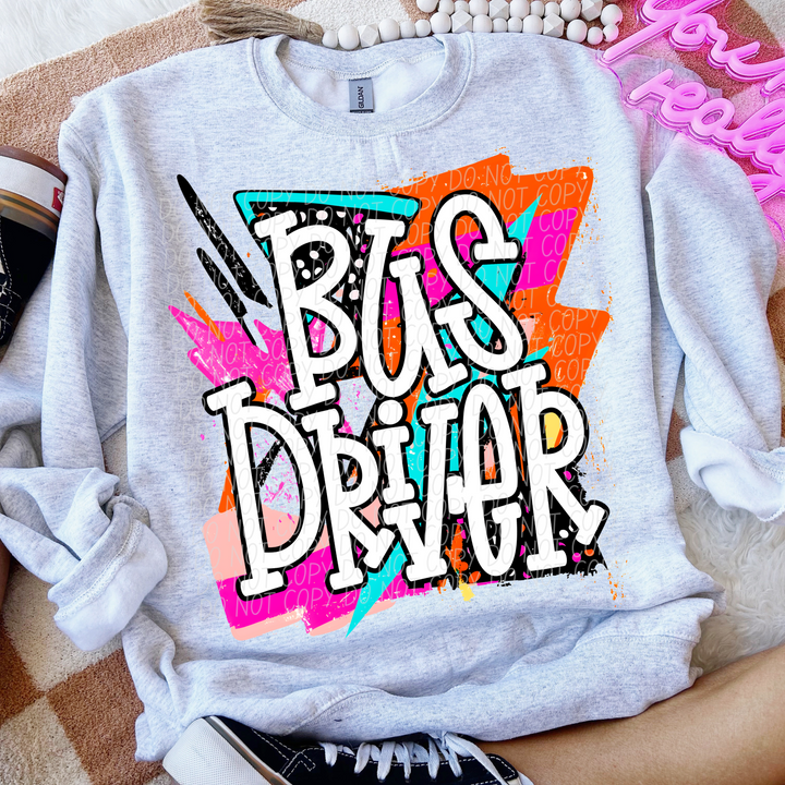 Bright Retro School Titles DTF Print