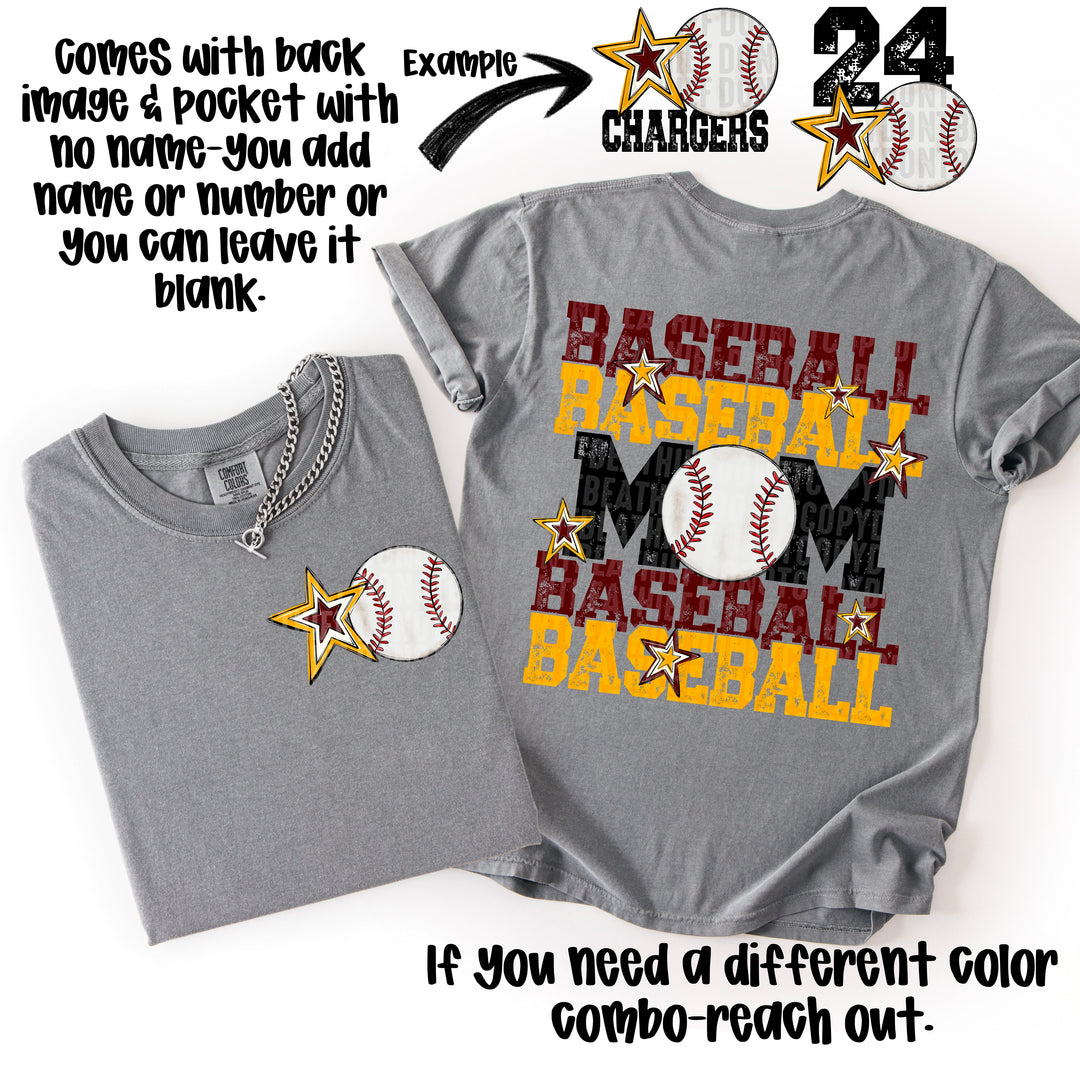 Baseball Mom Collection FRONT DTF Print