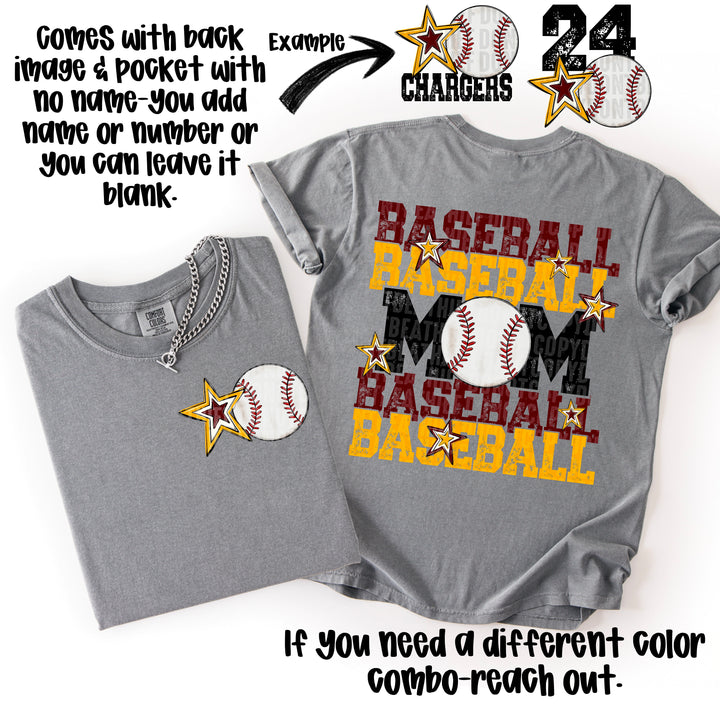 Baseball Mom Collection FRONT DTF Print