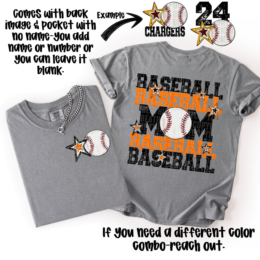 Baseball Mom Collection FRONT DTF Print