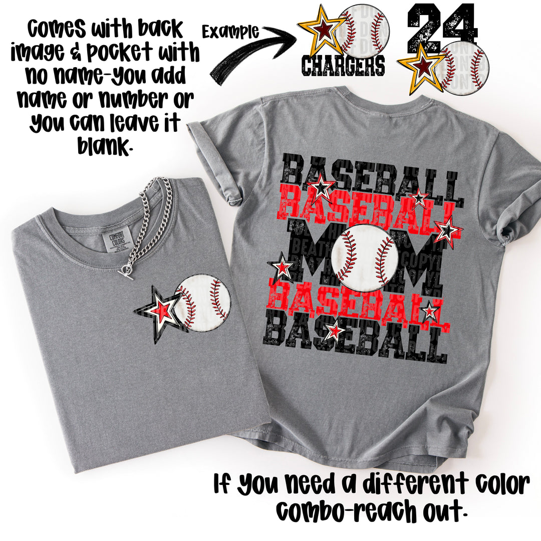 Baseball Mom Collection FRONT DTF Print