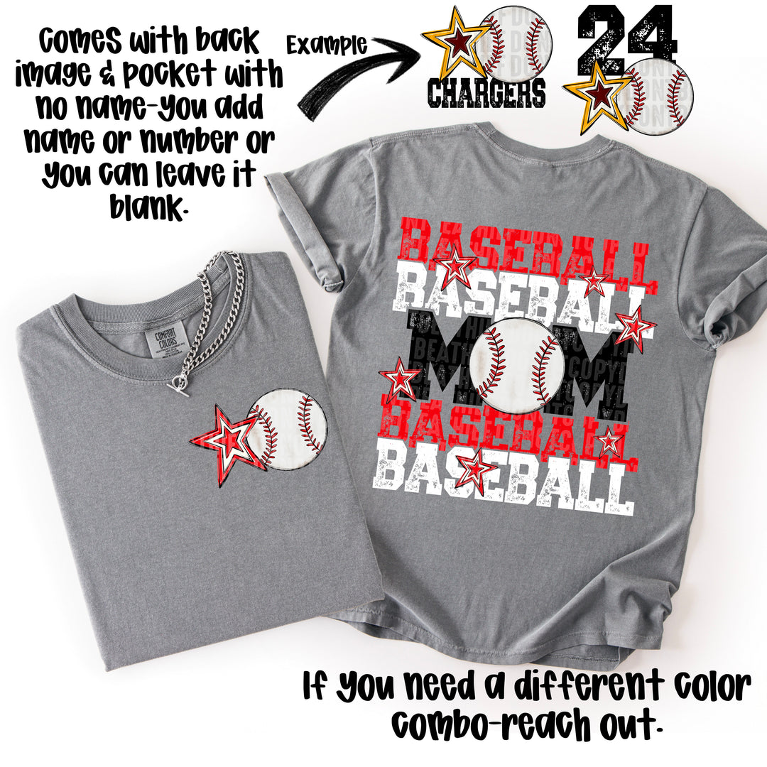 Baseball Mom Collection FRONT DTF Print