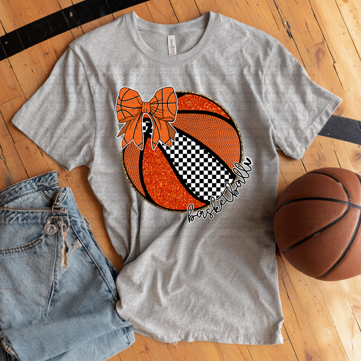 Basketball Checkered Script DTF Print
