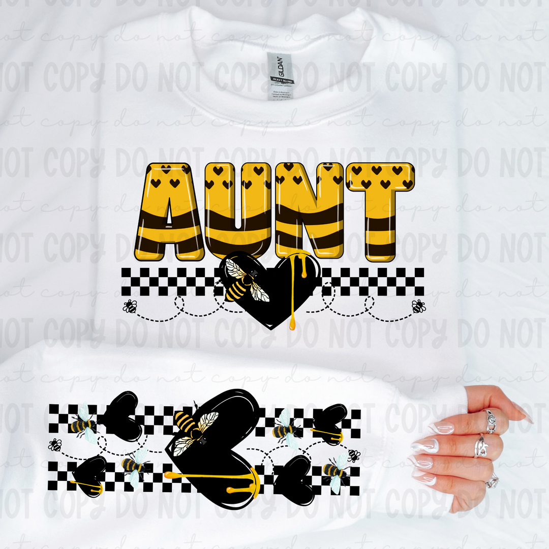 Bee Names SLEEVE DTF Print