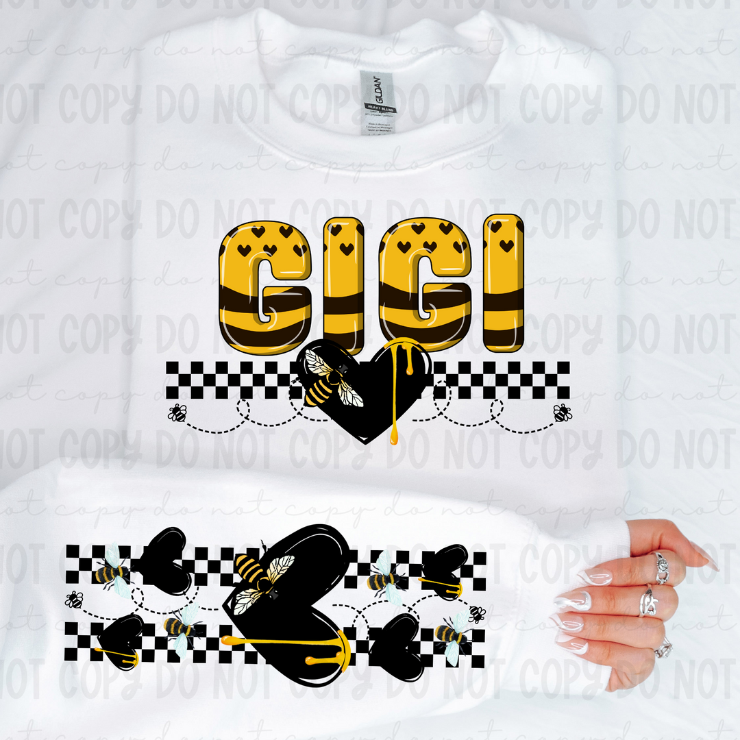 Bee Names SLEEVE DTF Print