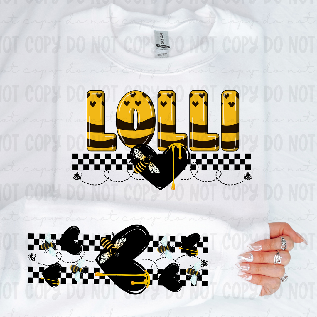 Bee Names SLEEVE DTF Print